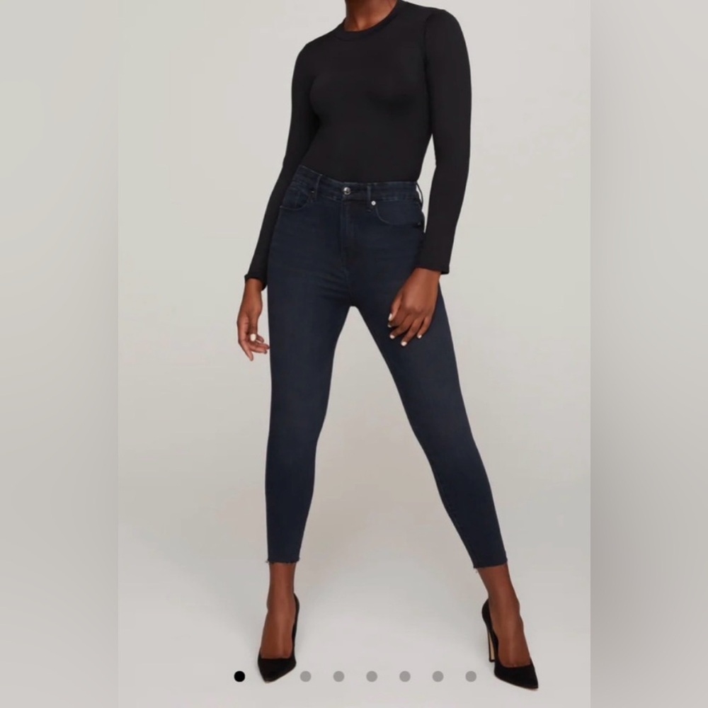 Good American GOOD WAIST CROP RAW HEM 12 / 31